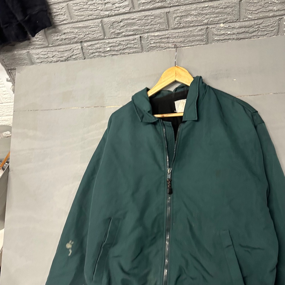 Carhartt‎ Mens Vintage Duck Canvas Work Jacket Hunter Green Full Zip Distressed